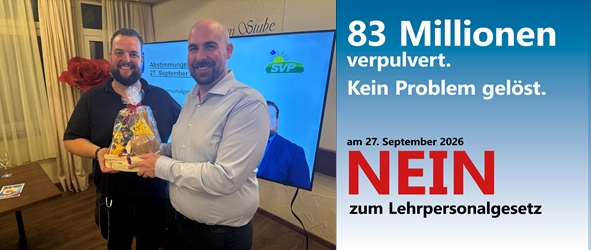Klares NEIN zum Lehrpersonalgesetz am 27. September 2026